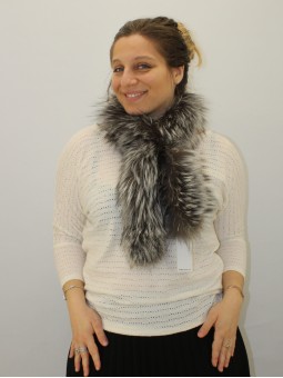 Echarpe-Boa renard Argenté