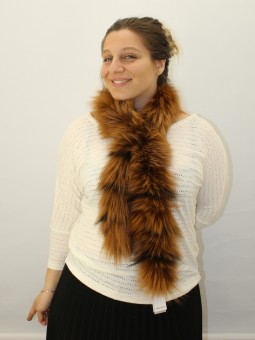 Echarpe-Boa renard Cannelle...