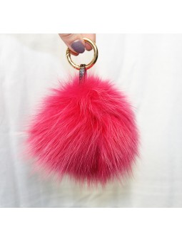 Bijoux de sac Pompon rose