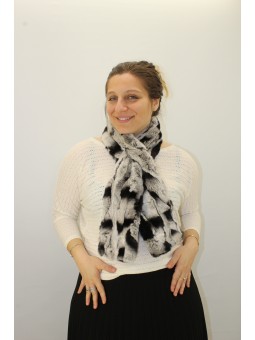 REX120BZ Echarpe en lapin...