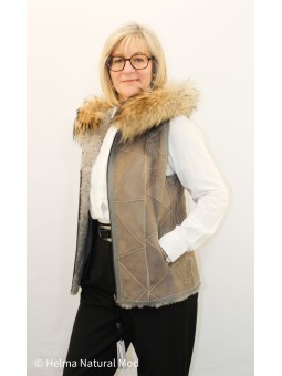 CELIANE Gilet en peaux...