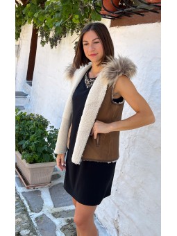 CELIANE Gilet en peaux...