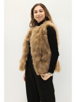 DIANA Gilet renard beige